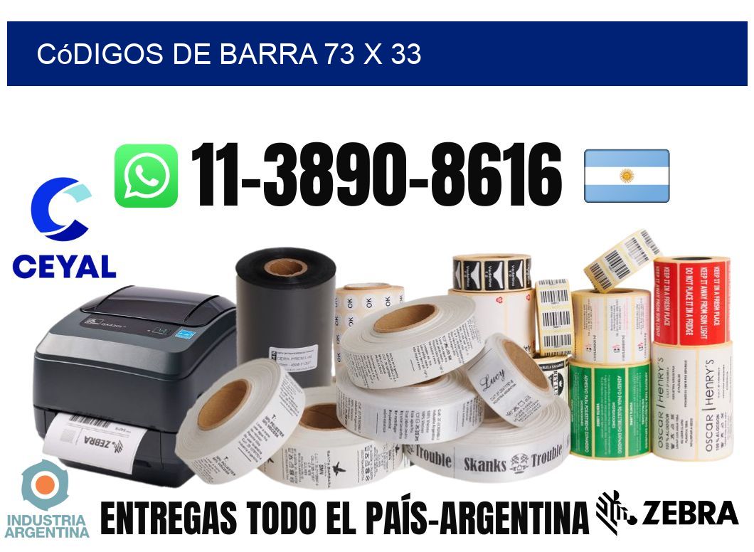 códigos de barra 73 x 33