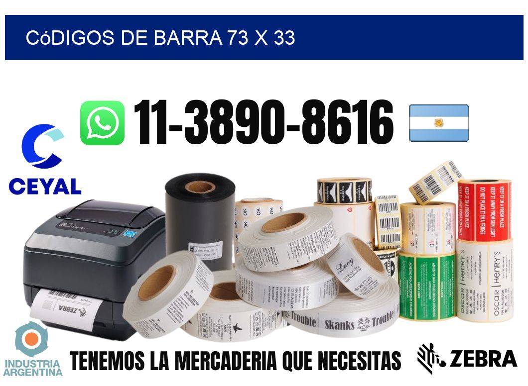 códigos de barra 73 x 33