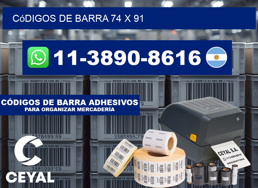 códigos de barra 74 x 91