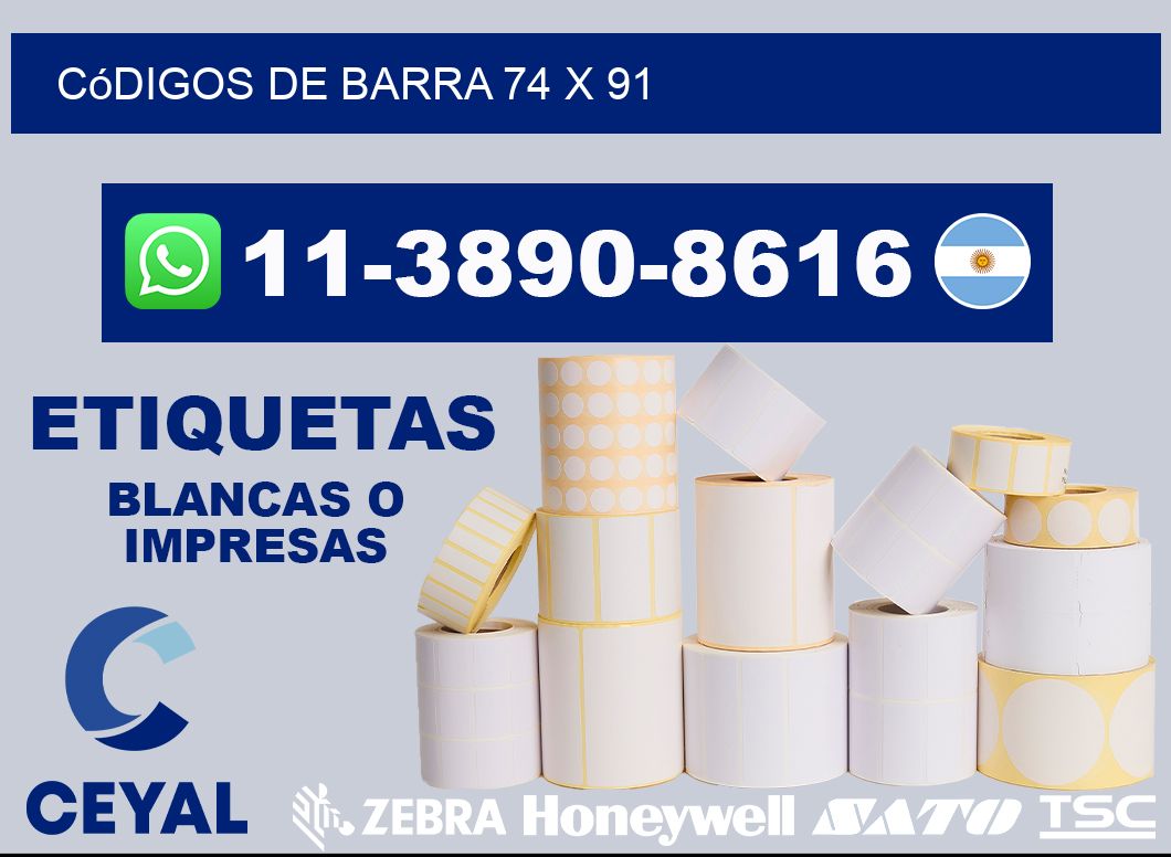 códigos de barra 74 x 91