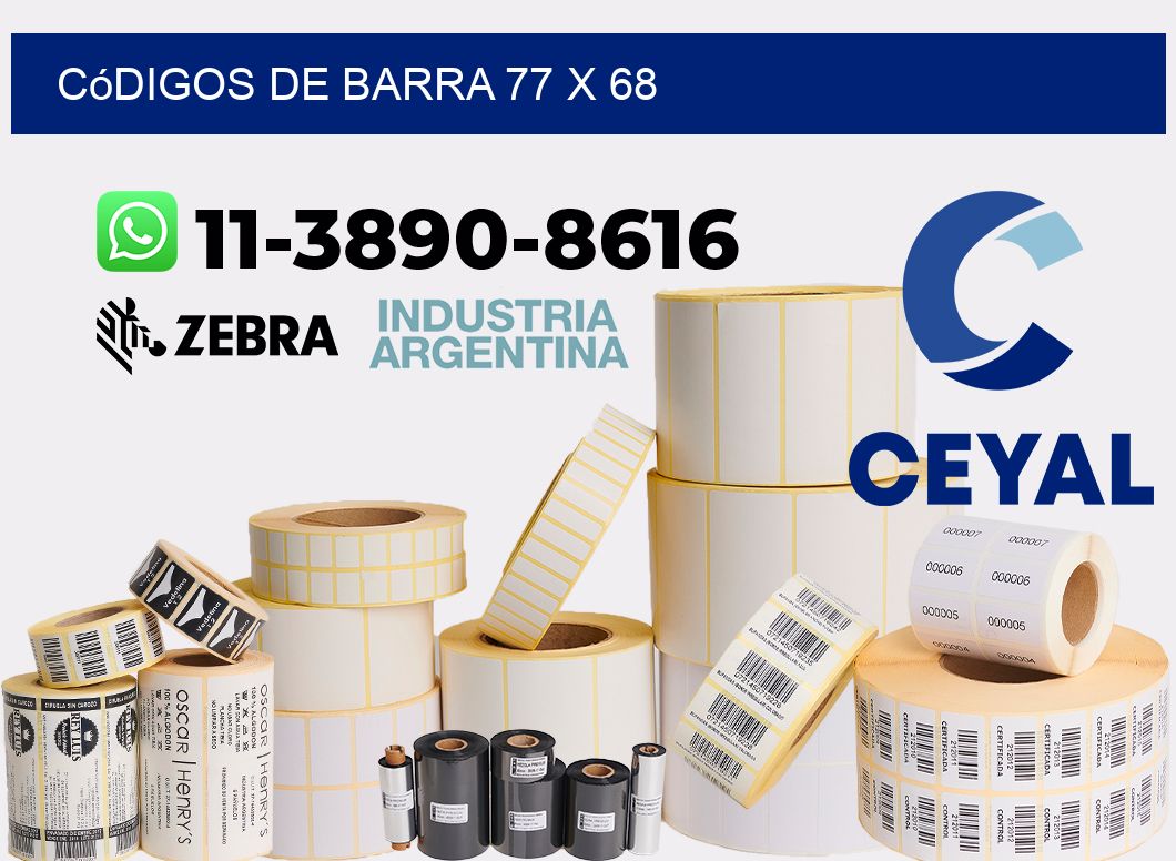 códigos de barra 77 x 68