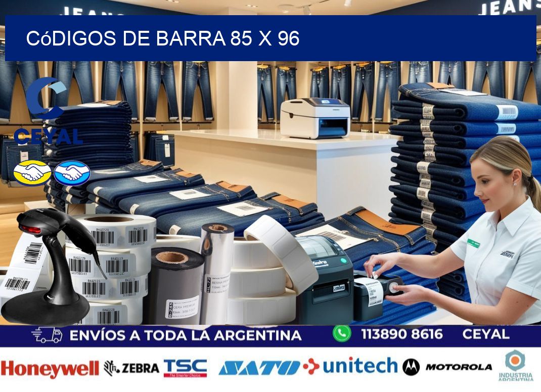 códigos de barra 85 x 96