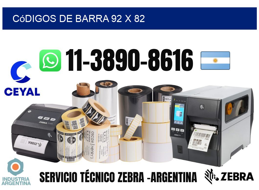 códigos de barra 92 x 82