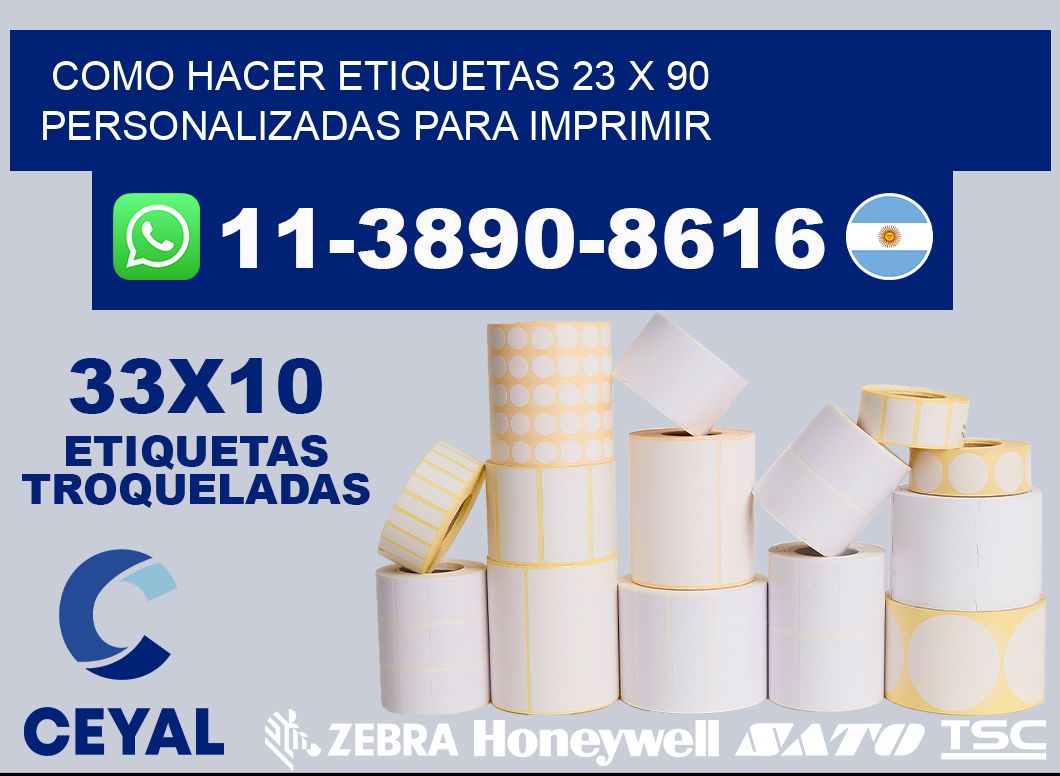 como hacer etiquetas 23 x 90 personalizadas para imprimir
