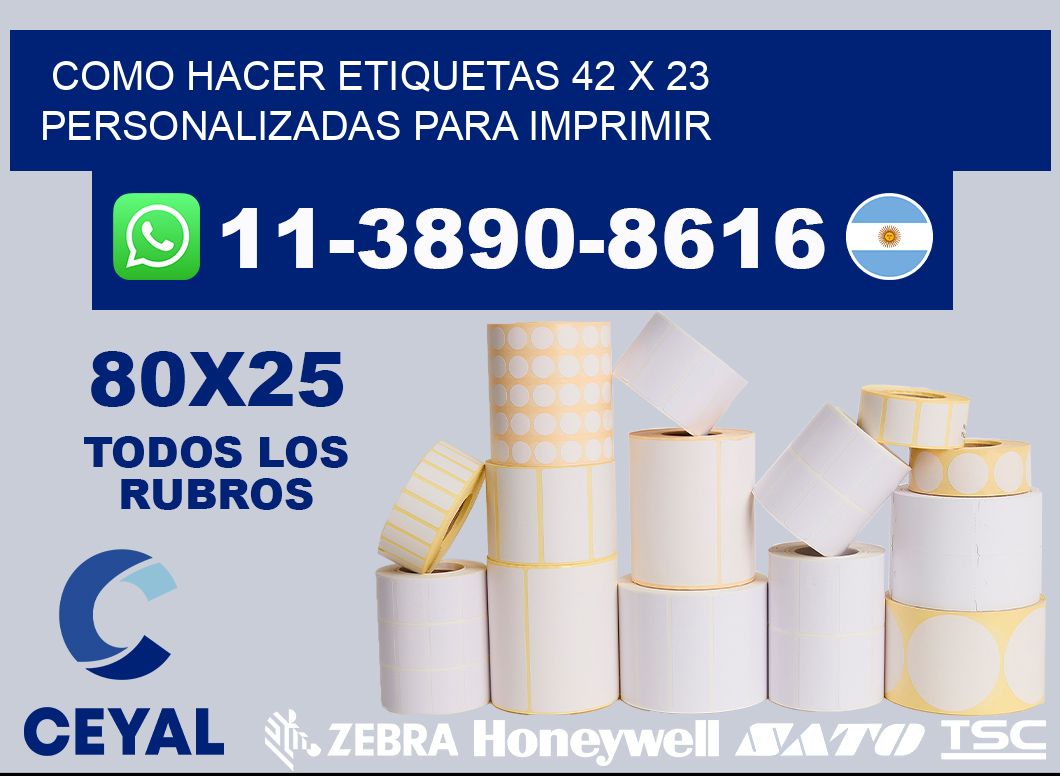 como hacer etiquetas 42 x 23 personalizadas para imprimir