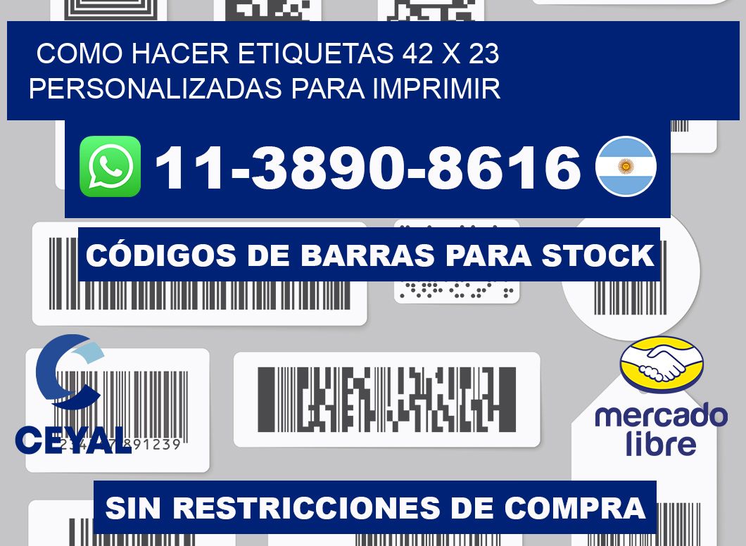 como hacer etiquetas 42 x 23 personalizadas para imprimir