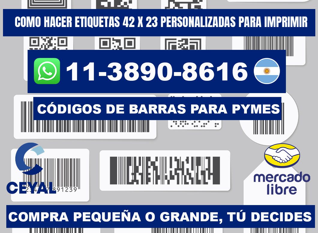 como hacer etiquetas 42 x 23 personalizadas para imprimir