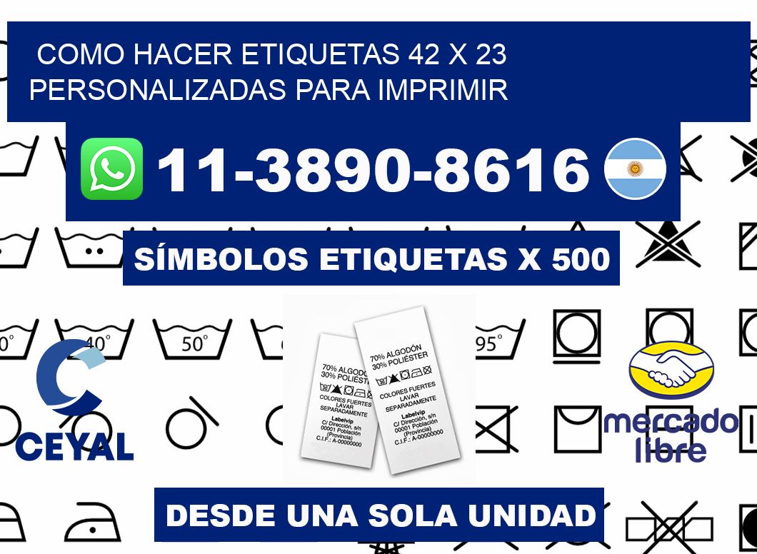 como hacer etiquetas 42 x 23 personalizadas para imprimir
