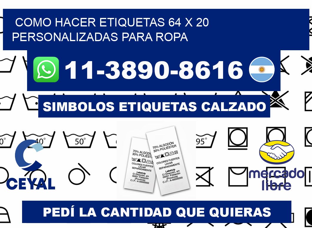 como hacer etiquetas 64 x 20 personalizadas para ropa
