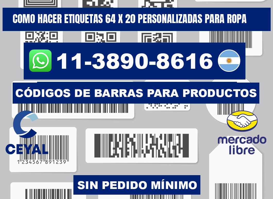 como hacer etiquetas 64 x 20 personalizadas para ropa