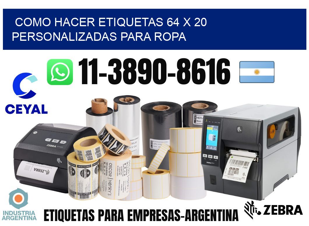 como hacer etiquetas 64 x 20 personalizadas para ropa