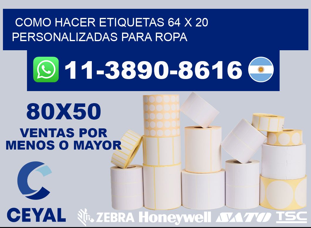 como hacer etiquetas 64 x 20 personalizadas para ropa