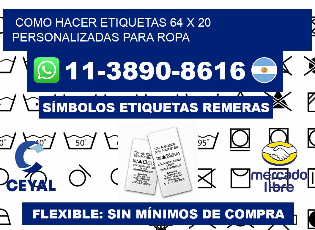 como hacer etiquetas 64 x 20 personalizadas para ropa