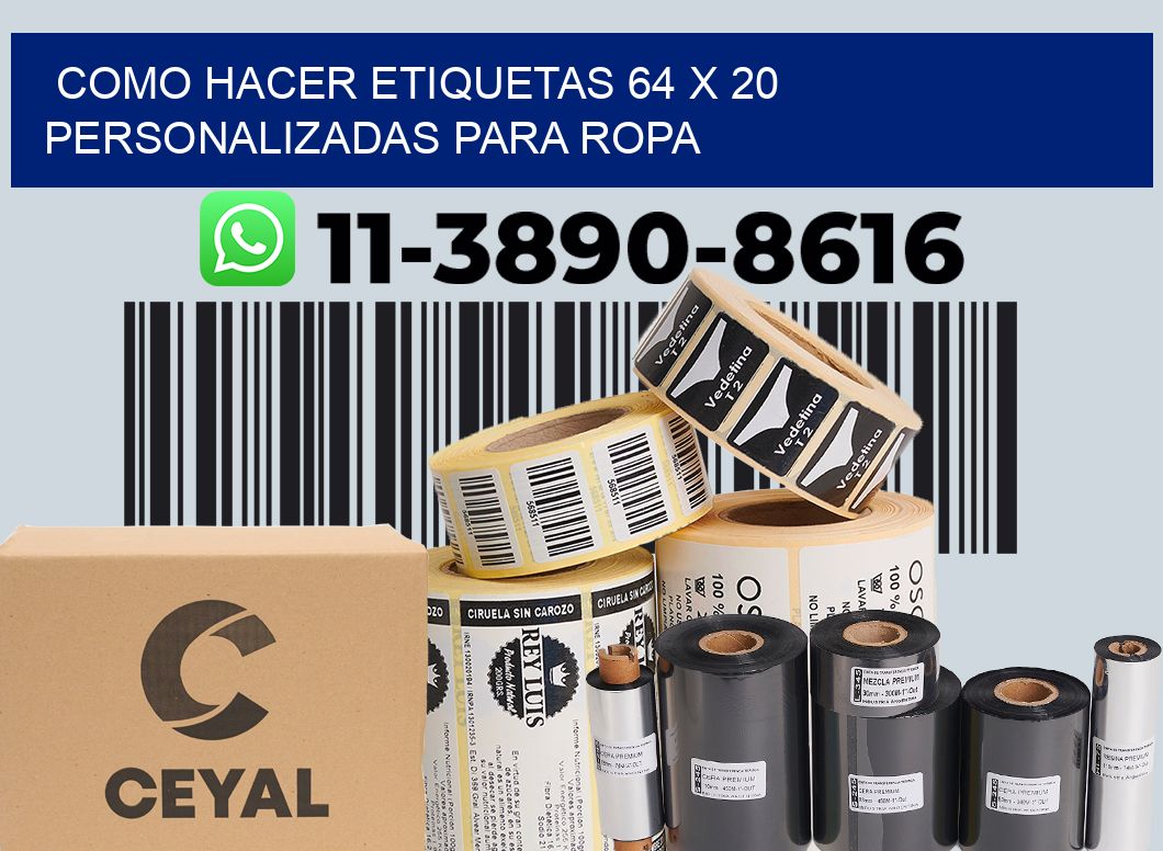 como hacer etiquetas 64 x 20 personalizadas para ropa