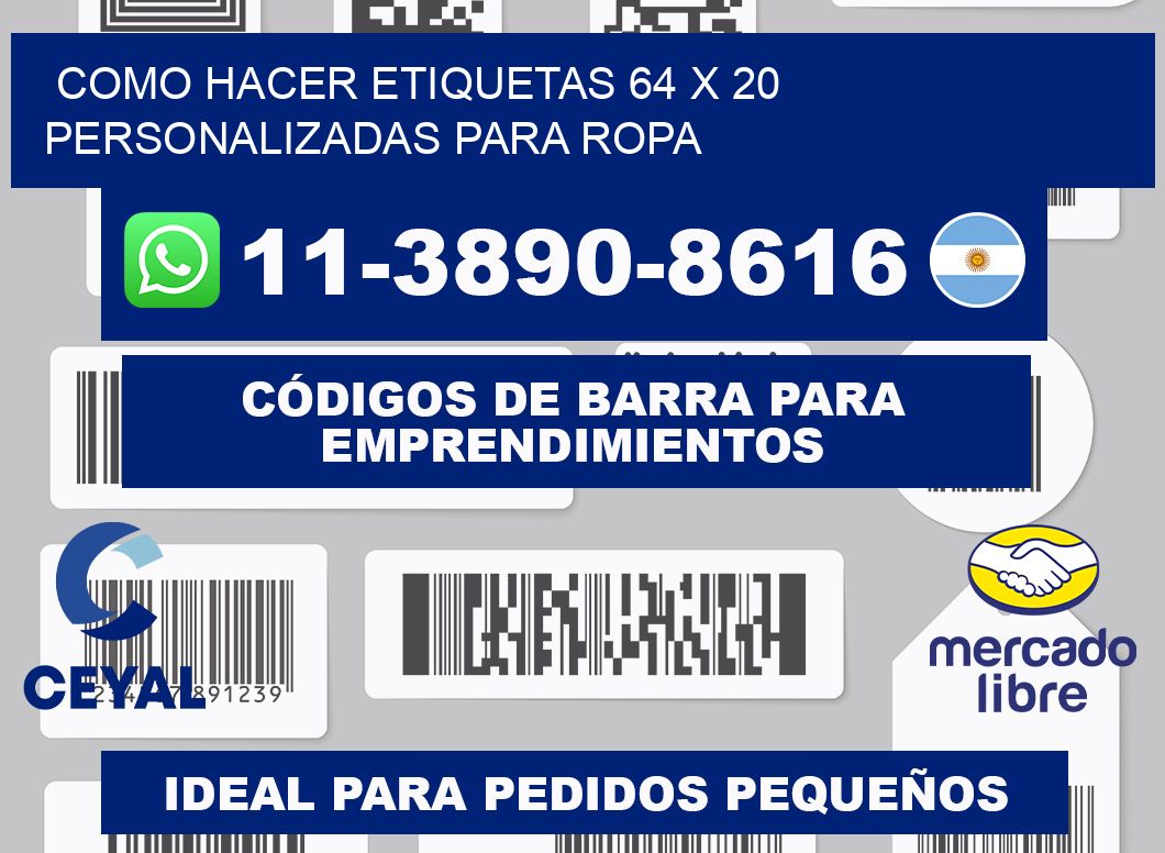 como hacer etiquetas 64 x 20 personalizadas para ropa