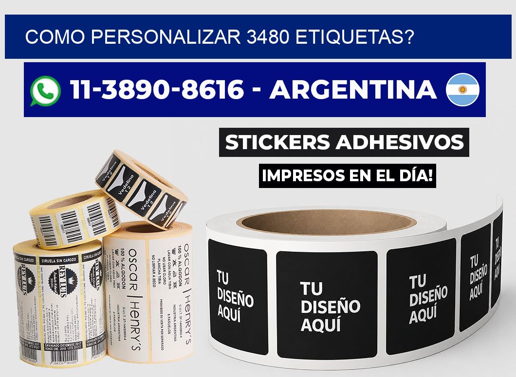 como personalizar 3480 etiquetas?