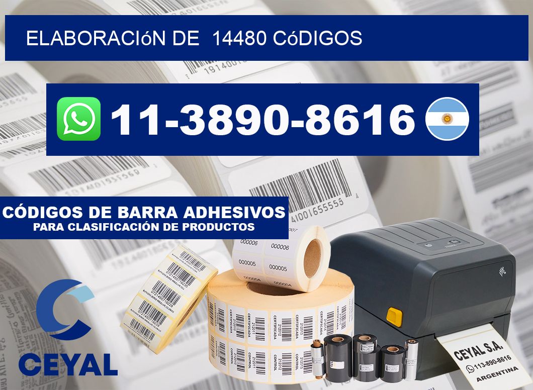 elaboración de  14480 códigos
