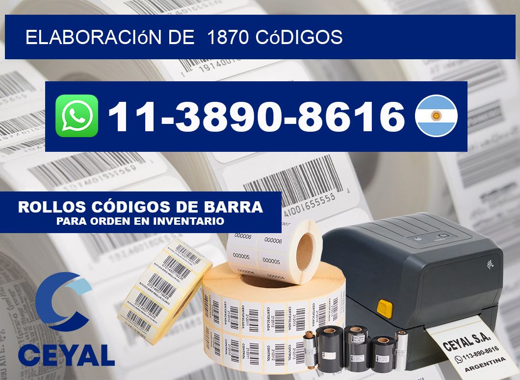 elaboración de  1870 códigos
