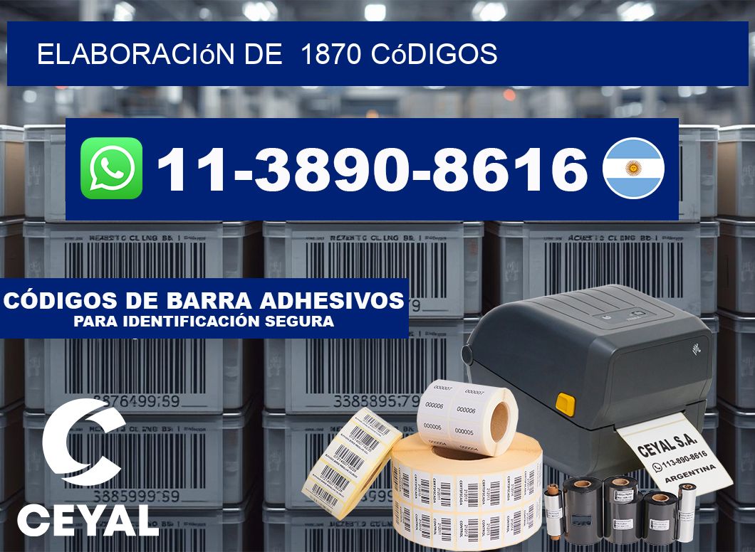 elaboración de  1870 códigos