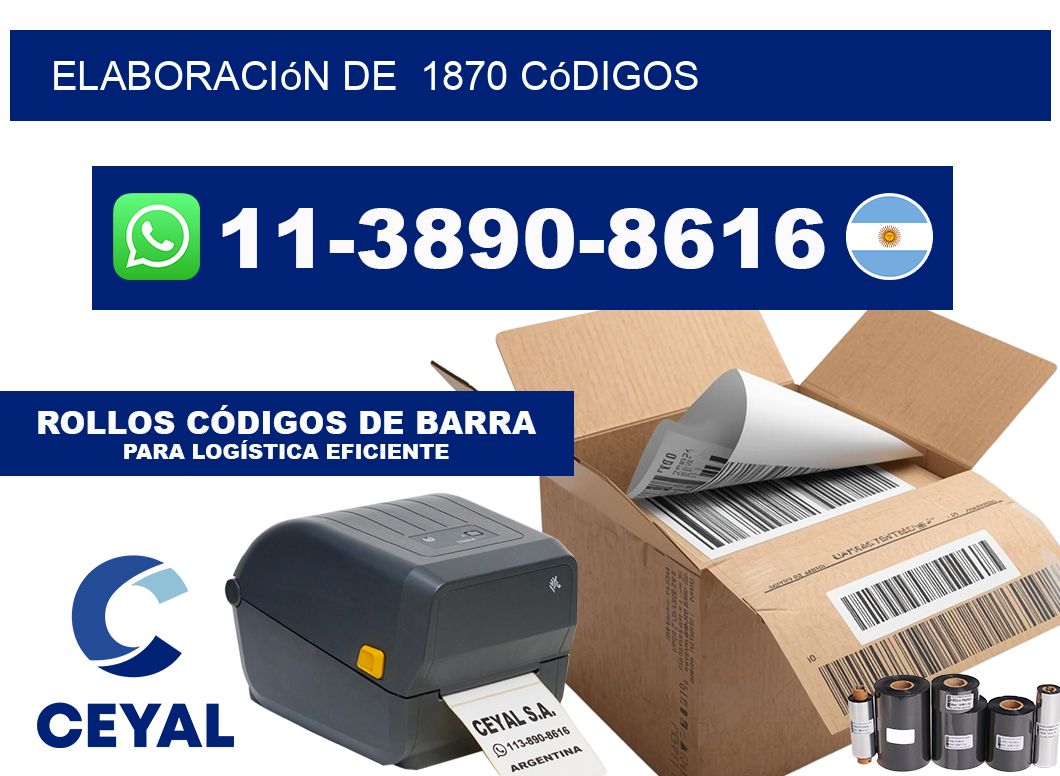 elaboración de  1870 códigos