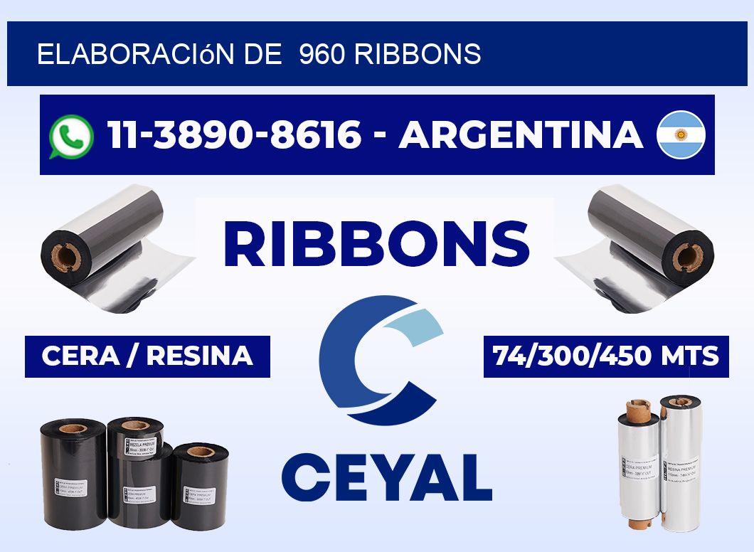elaboración de  960 ribbons