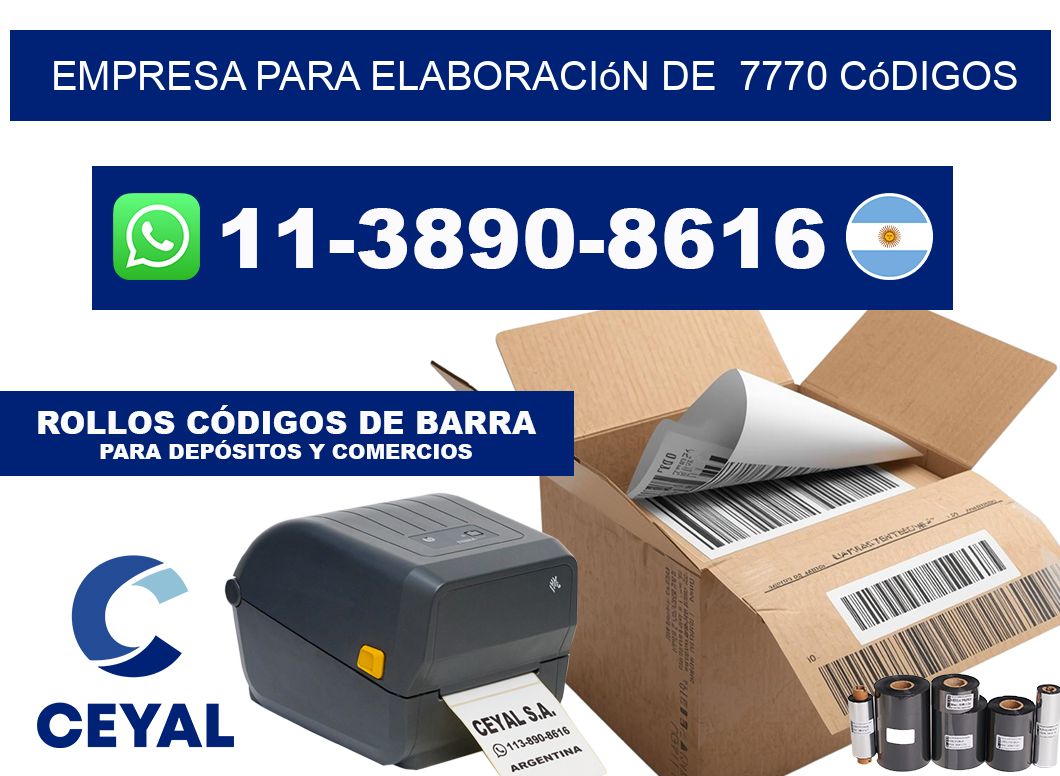 empresa para elaboración de  7770 códigos