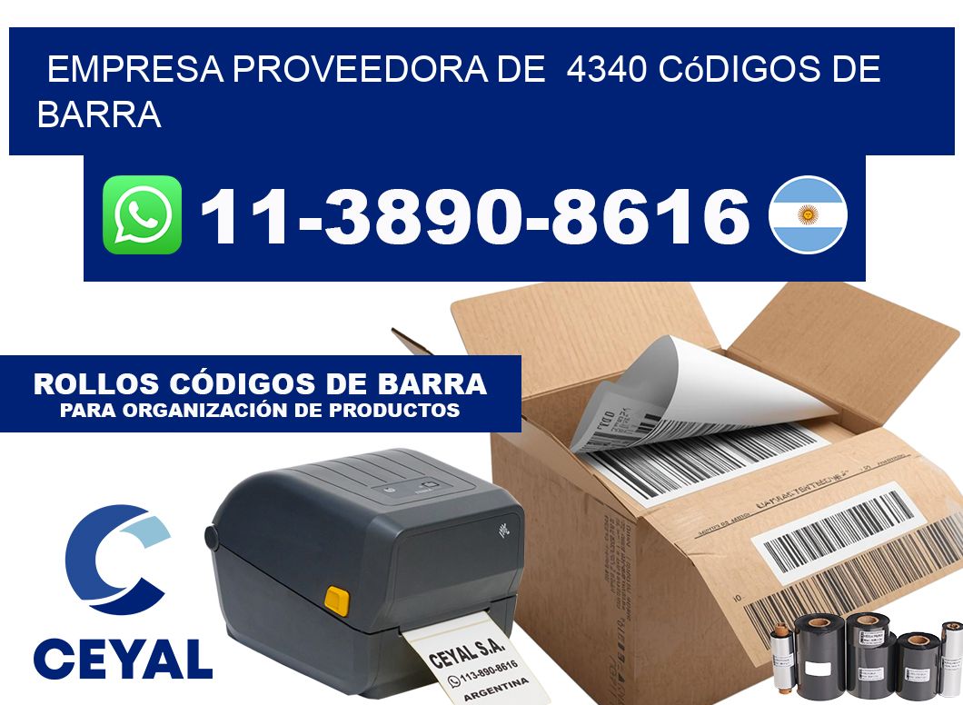 empresa proveedora de  4340 códigos de barra