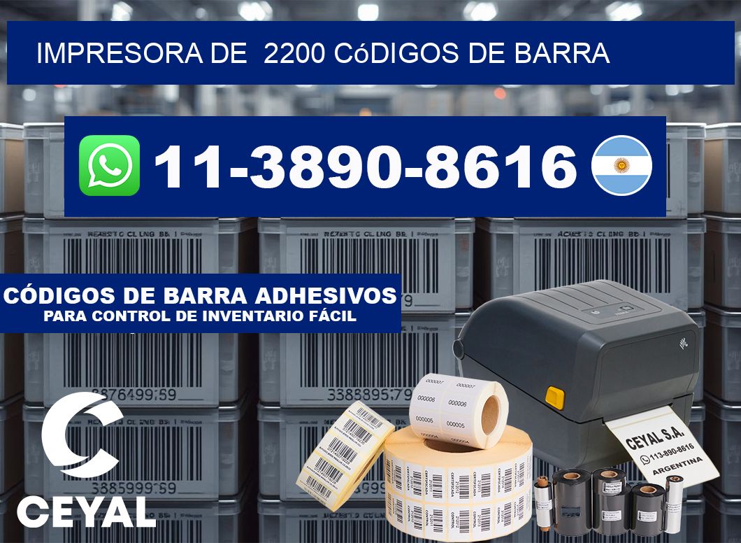 impresora de  2200 códigos de barra