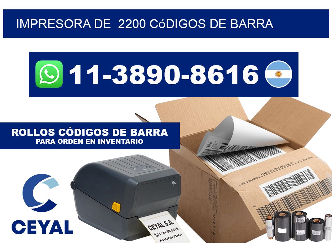 impresora de  2200 códigos de barra