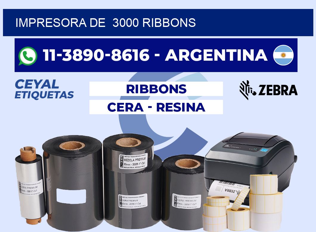 impresora de  3000 ribbons