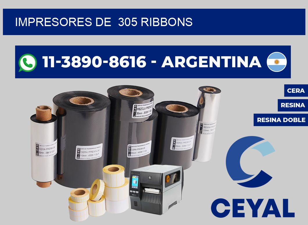 impresores de  305 ribbons