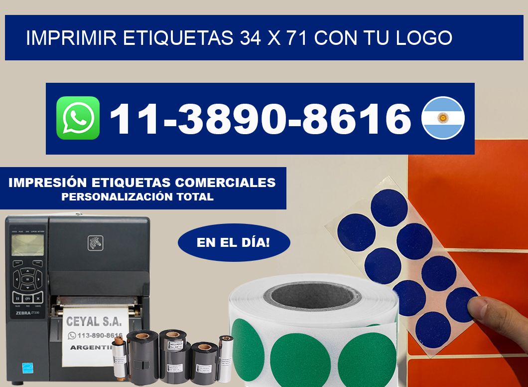 imprimir etiquetas 34 x 71 con tu logo