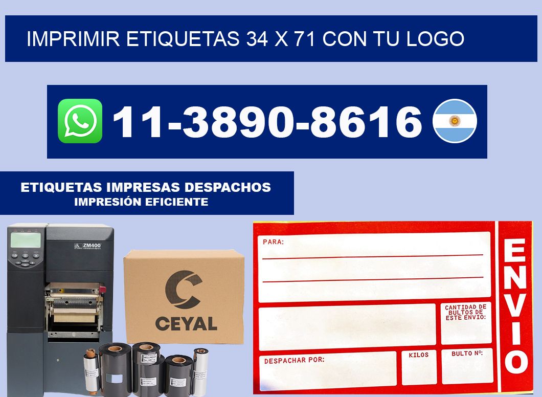 imprimir etiquetas 34 x 71 con tu logo