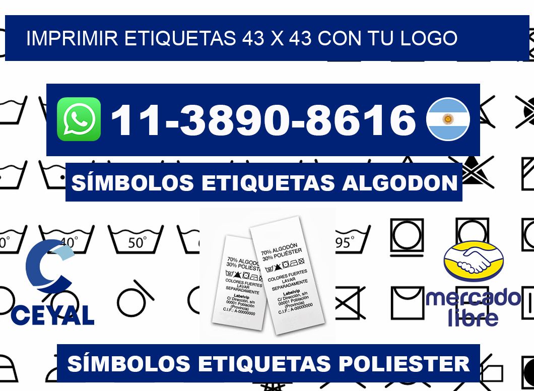 imprimir etiquetas 43 x 43 con tu logo