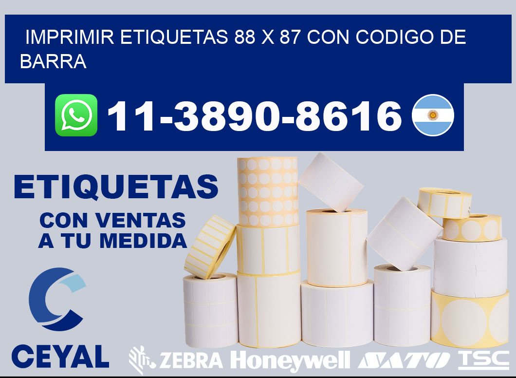 imprimir etiquetas 88 x 87 con codigo de barra