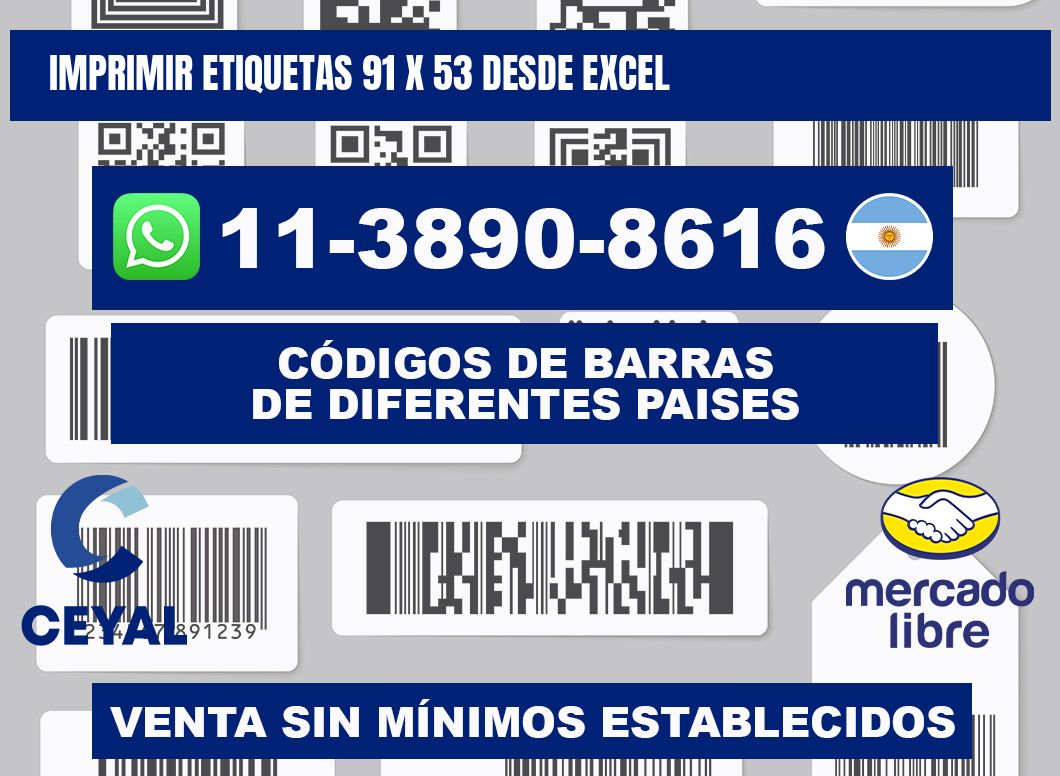 imprimir etiquetas 91 x 53 desde excel