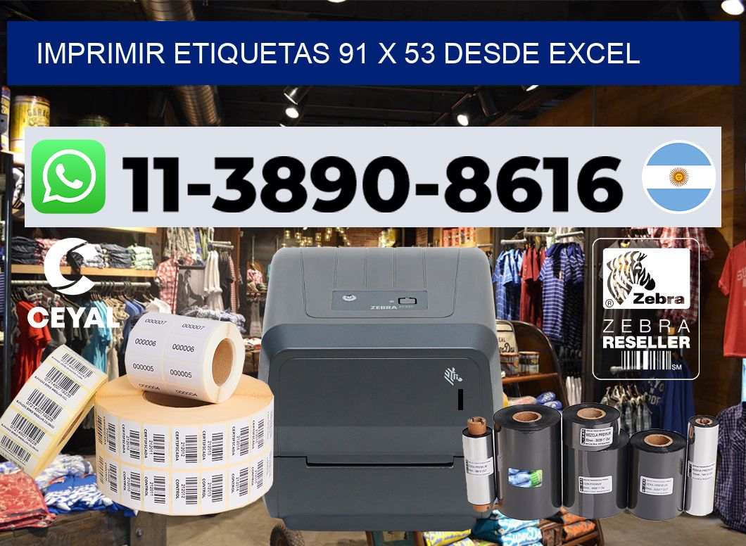 imprimir etiquetas 91 x 53 desde excel