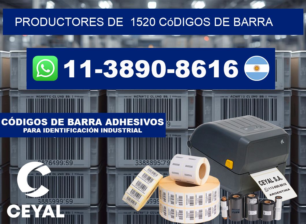 productores de  1520 códigos de barra