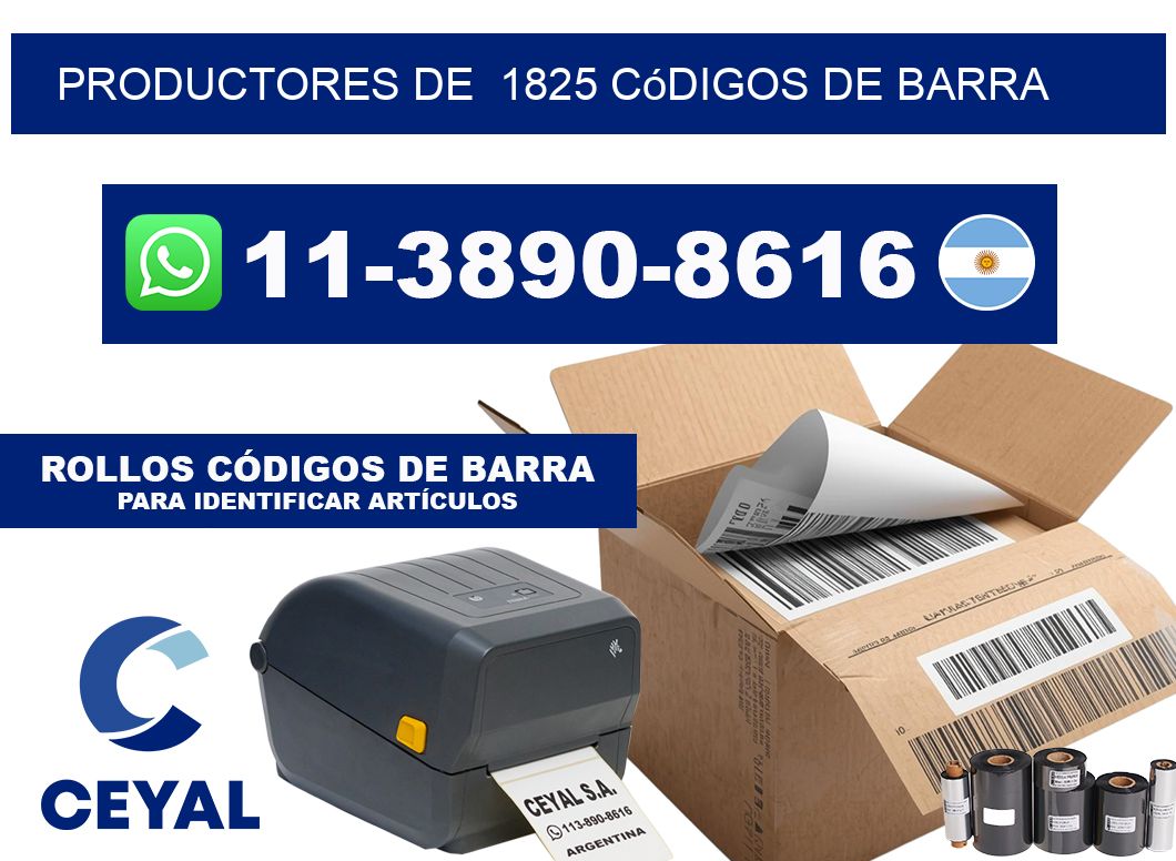 productores de  1825 códigos de barra
