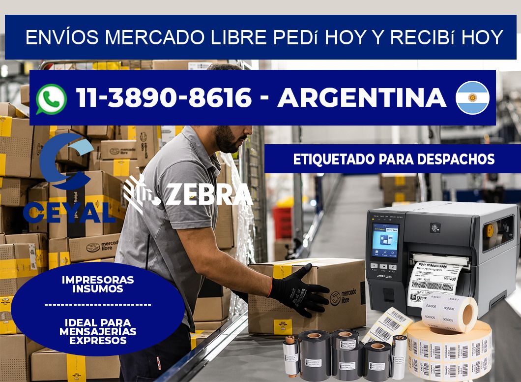 ENVÍOS MERCADO LIBRE Pedí hoy y recibí hoy