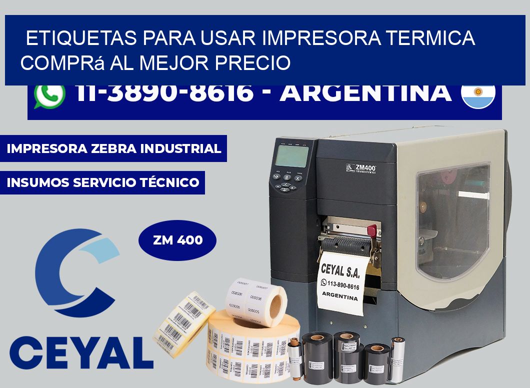 ETIQUETAS PARA USAR IMPRESORA TERMICA Comprá al mejor precio