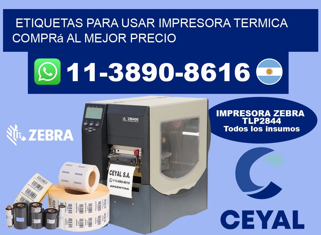 ETIQUETAS PARA USAR IMPRESORA TERMICA Comprá al mejor precio