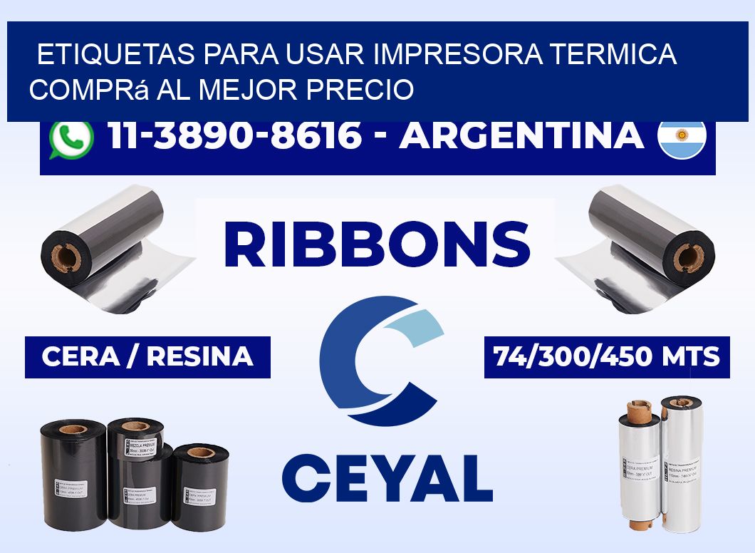 ETIQUETAS PARA USAR IMPRESORA TERMICA Comprá al mejor precio