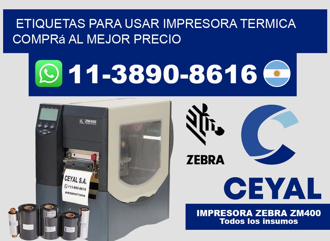 ETIQUETAS PARA USAR IMPRESORA TERMICA Comprá al mejor precio