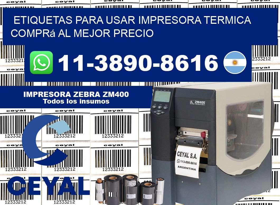 ETIQUETAS PARA USAR IMPRESORA TERMICA Comprá al mejor precio