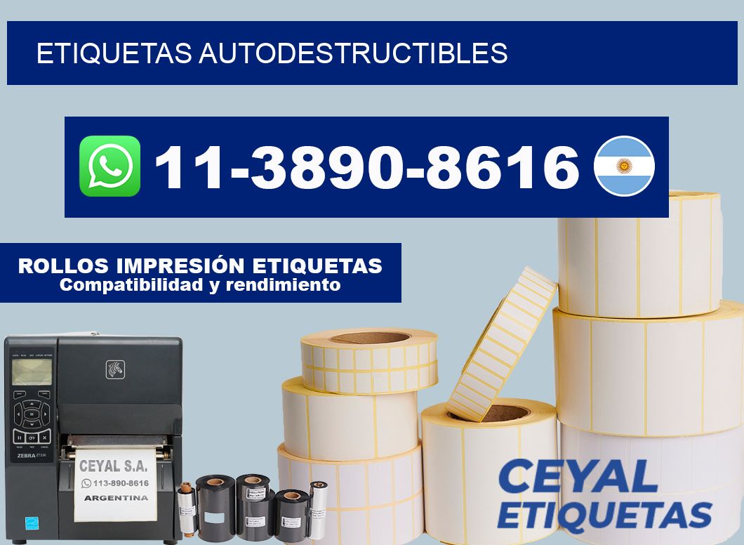 ETIQUETAS autodestructibles