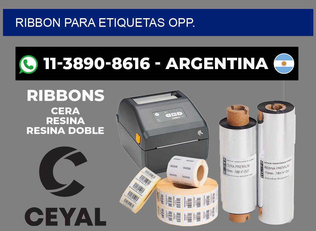 RIBBON PARA ETIQUETAS OPP.