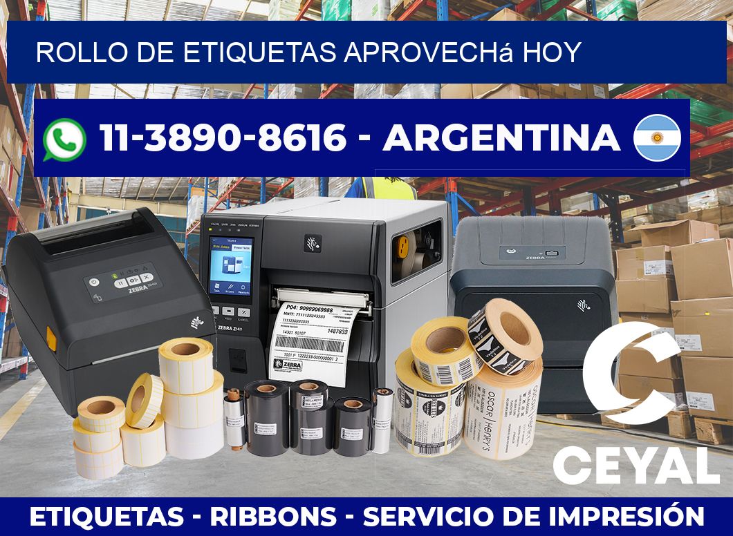 ROLLO DE ETIQUETAS Aprovechá hoy