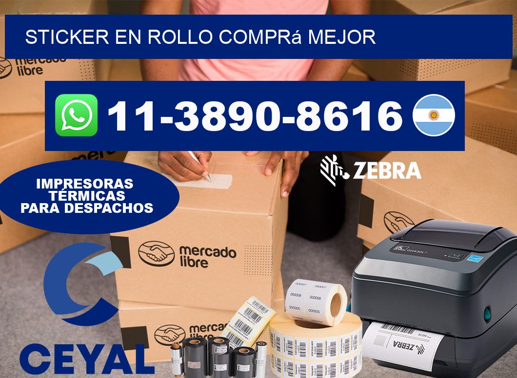 STICKER EN ROLLO Comprá mejor