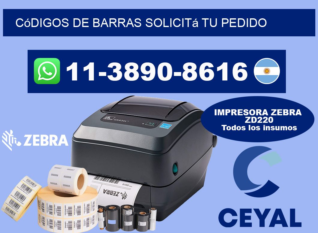 códigos de barras Solicitá tu pedido
